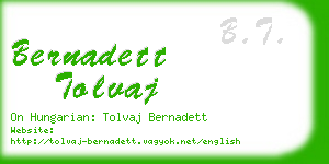 bernadett tolvaj business card